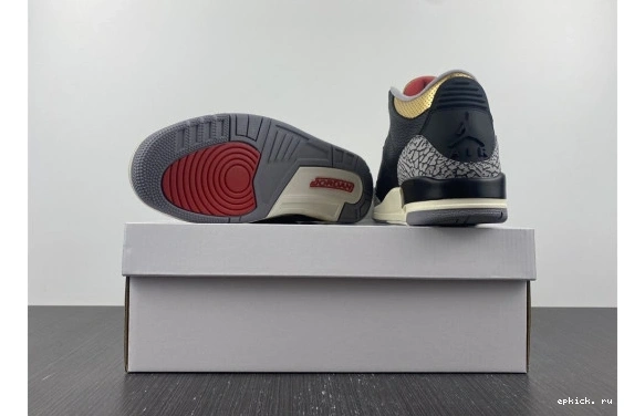 Cheap EP Air 3 Jordan CK9246-067 WMNS “Black CK9246-067 Gold” 0128